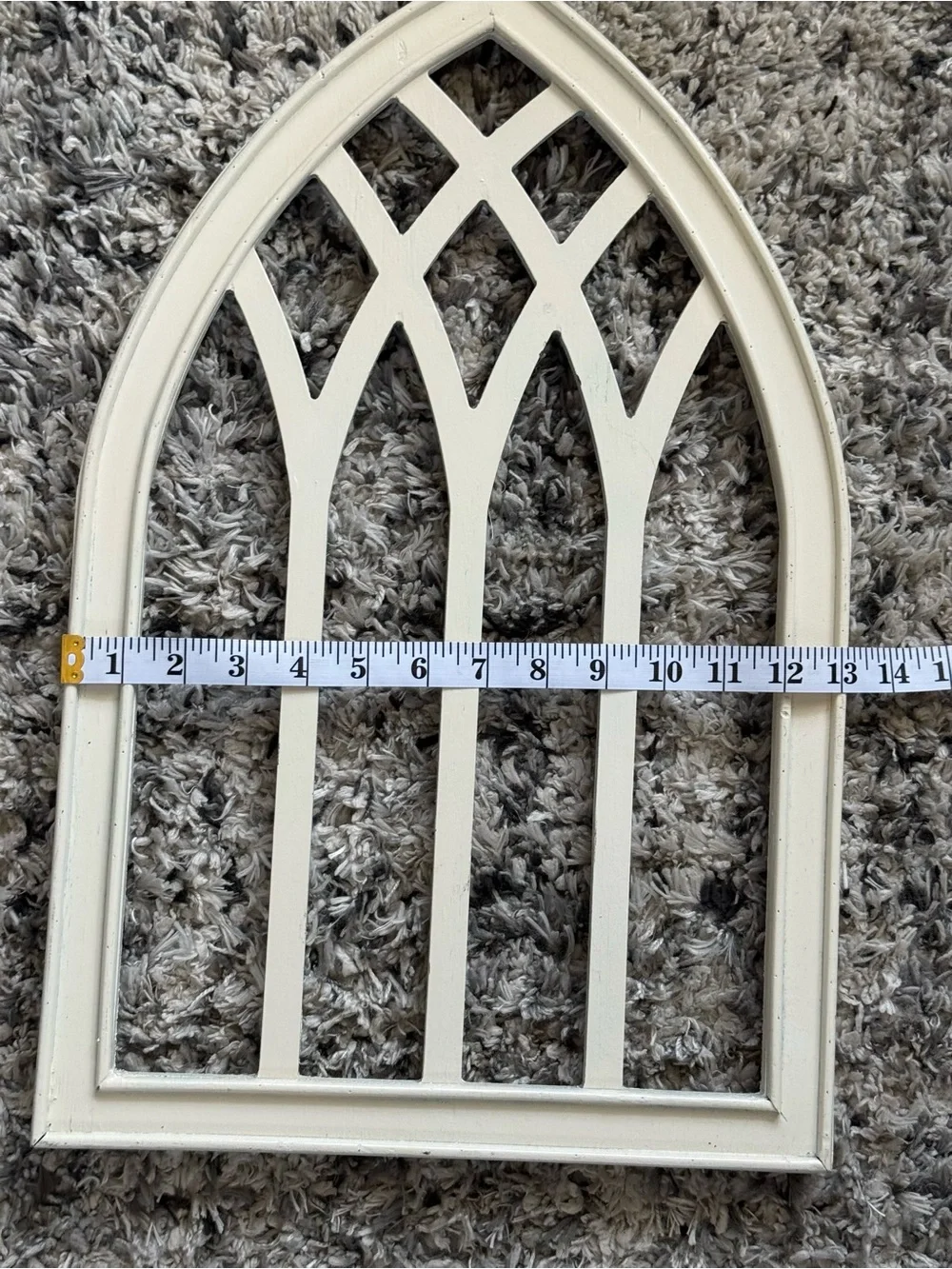 Arched Decorative Wall Accent in White